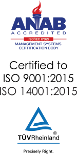ISO 9001:2015 and 14001:2015 Badge